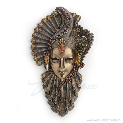 

crafts ation Abstract Weroni creative design Wall hanging Venice mask peacock mask statue sculpture metal wall art figures cast
