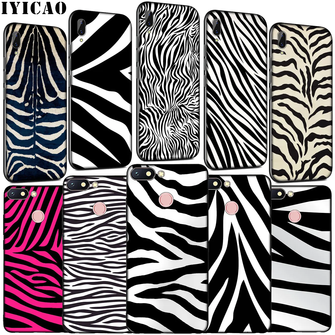 zebra stripe Black and white Pattern Soft Silicone Phone Case for Xiaomi Redmi Note 8 8T 8A 7 7A 6 6A 5 5A K30 K20 Pro GO S2 |