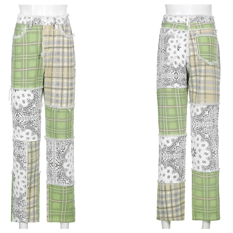 

Women's twill straight jeans, Y2K design, high waist, loose, mom, retro, 1990s y2k jeans pants