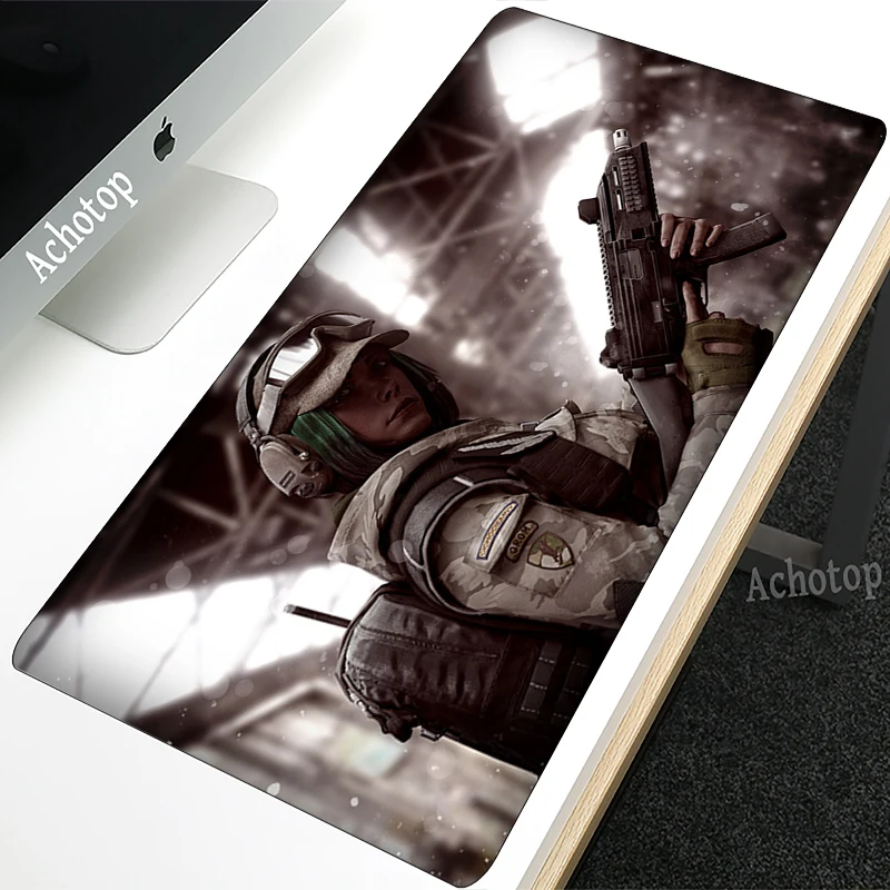 Большой игровой коврик для клавиатуры и мыши Rainbow Six компьютерных игр планшетов