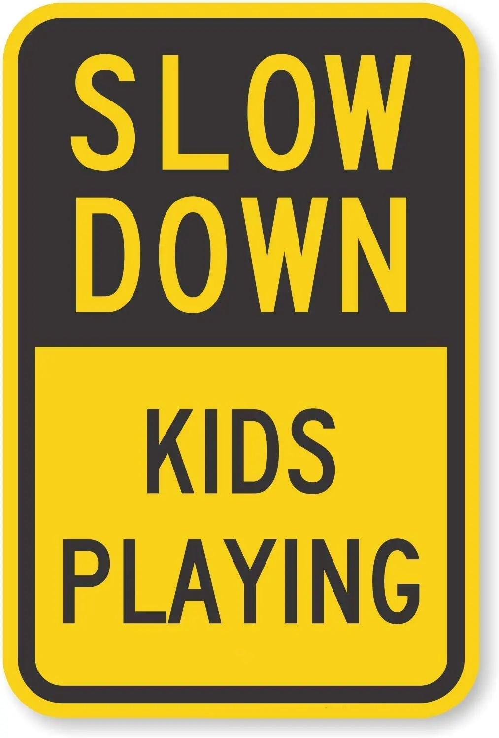 

The road slows down for kids to play safe retro metal signs tin posters Wall Art Deco dilapidated elegant gifts