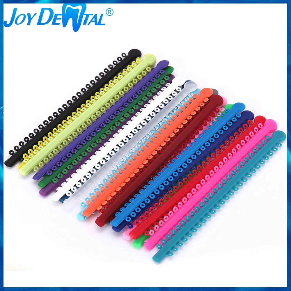 1Pack=1000PCS/20Sticks Dental Orthodontic Elastic Ligature Ties Bands for Brackets Braces Colourful to Choose