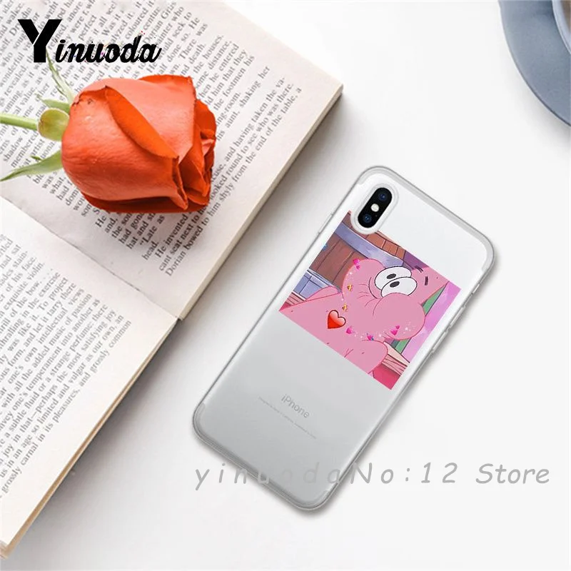 21 Yinuoda супер милый кот собака мультфильм розовый в форме сердца ты и я серия HD Прозрачный чехол для телефона для iphone 6 7 8 Plus X XS XSMax 5S - Цвет: 21