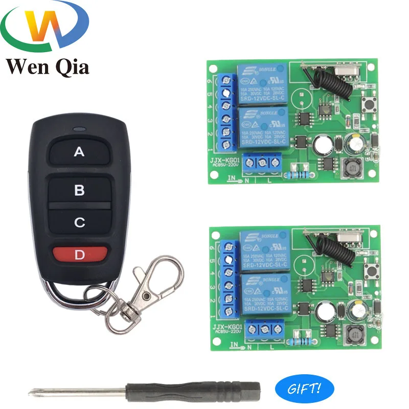 433 МГц Универсальный беспроводной пульт дистанционного управления Smart Switch AC 85V ~