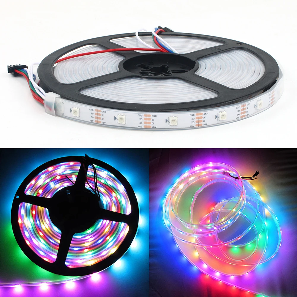 

5M Dream Colors Flexible RGB LED Strip Light 5050 30LEDs/M 5V WS2813 Individual Addressable Led Tape Ribbon Diode Decor Lighting