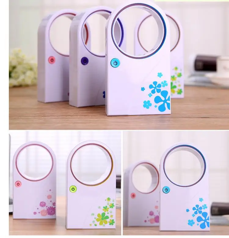 

Portable Mini USB Fan Handheld Desktop Blade Less Refrigeration Office No Leaf Cooler Air Condition