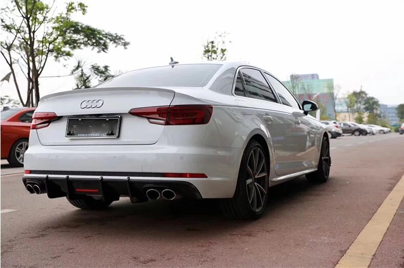 For Audi A4 S4 RS4 B9 2017 2018 2019 Carbon Fiber Front Rear Bumper Diffuser Lip Spoiler Lamp Eyebrow High Quality Accessories | Автомобили