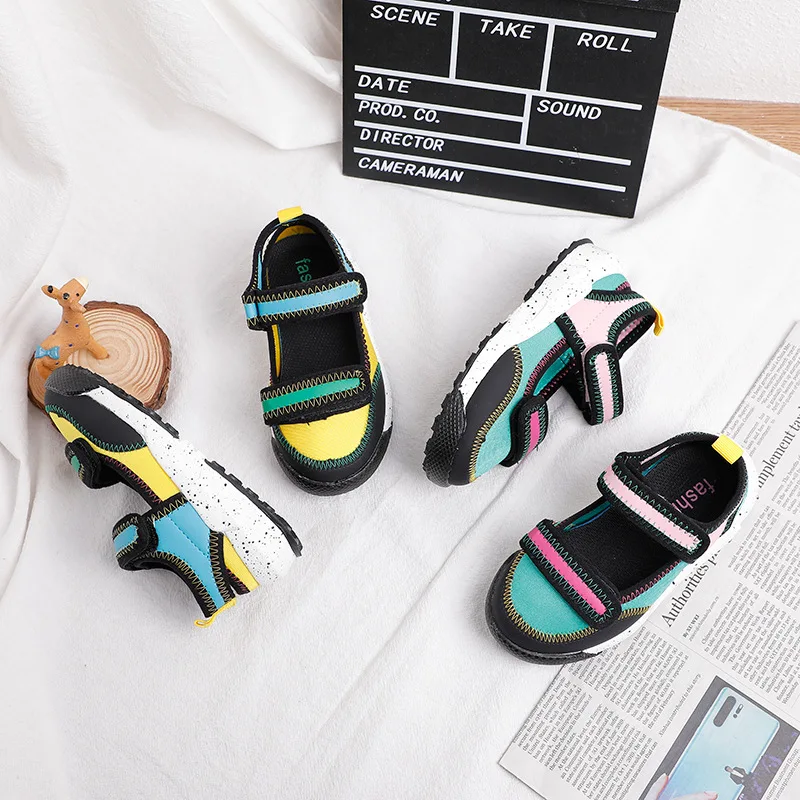 Весенние детские спортивные сандалии повседневные для маленьких девочек
