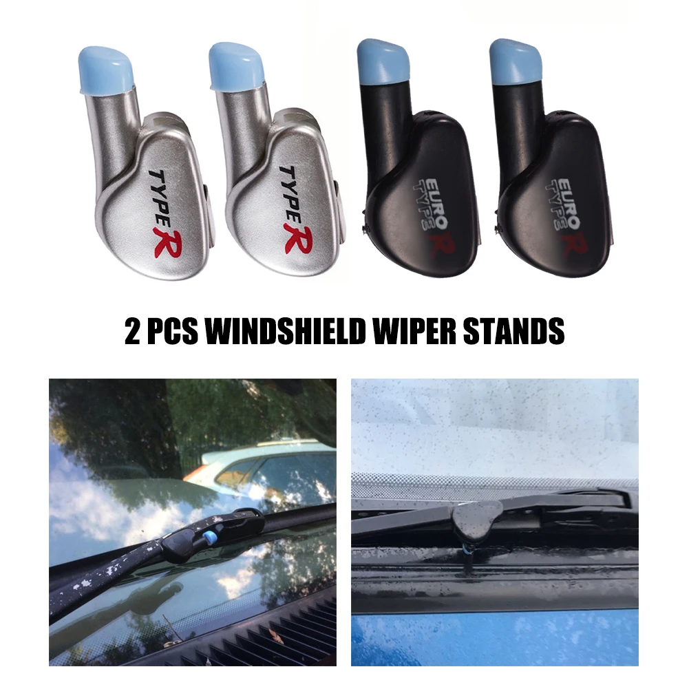 

2 PCS Windshield Wiper Car Shield Wiper Top Height Protector Stand Separator Car Tool Make The Wiper Cleaner Black Silver