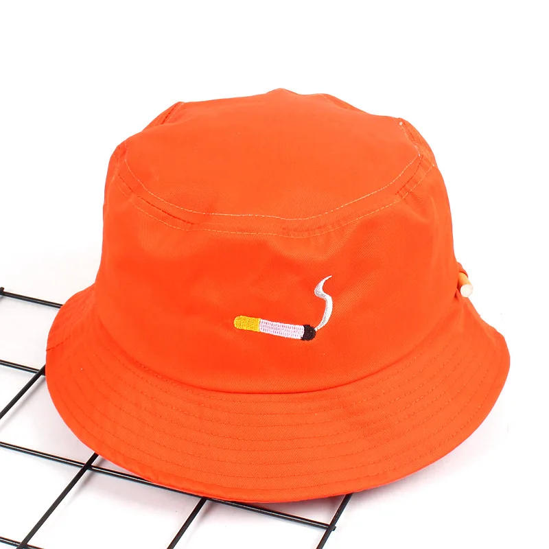 

2020 New Cotton Embroidery Bucket Hat Fashion Fisherman Hats Outdoor Travel Hat Wearable On Both Sides Sun Cap For Women