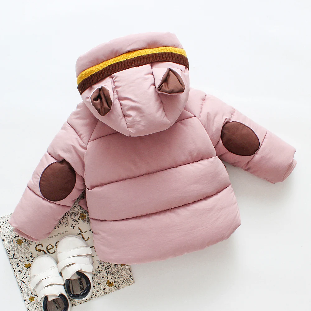 Плотное теплое детское зимнее пальто Верхняя одежда с хлопковой подкладкой для