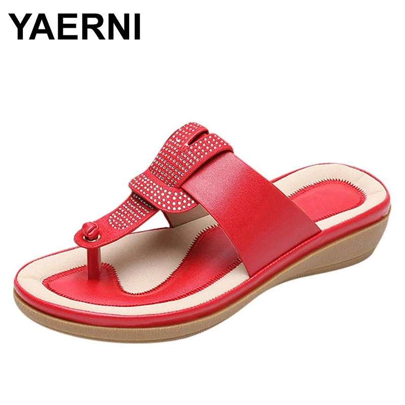 

YAERNI/женские летние элегантные Вьетнамки с острым носком; Туфли на танкетке; Сандалии; Пляжная обувь; Сандалии; Женские туфли-лодочки