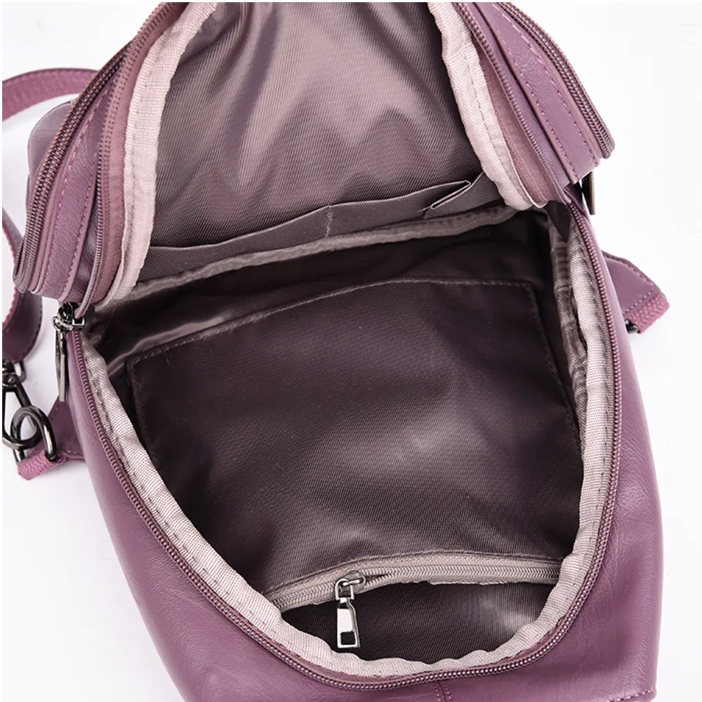 Лидер продаж 2019 женские кожаные рюкзаки винтажная сумка через плечо для