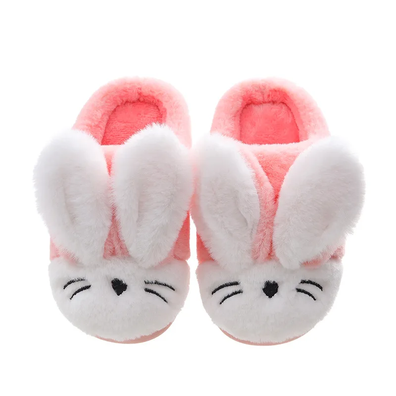 Зимние детские тапочки домашние карамельных цветов на платформе с милым котом