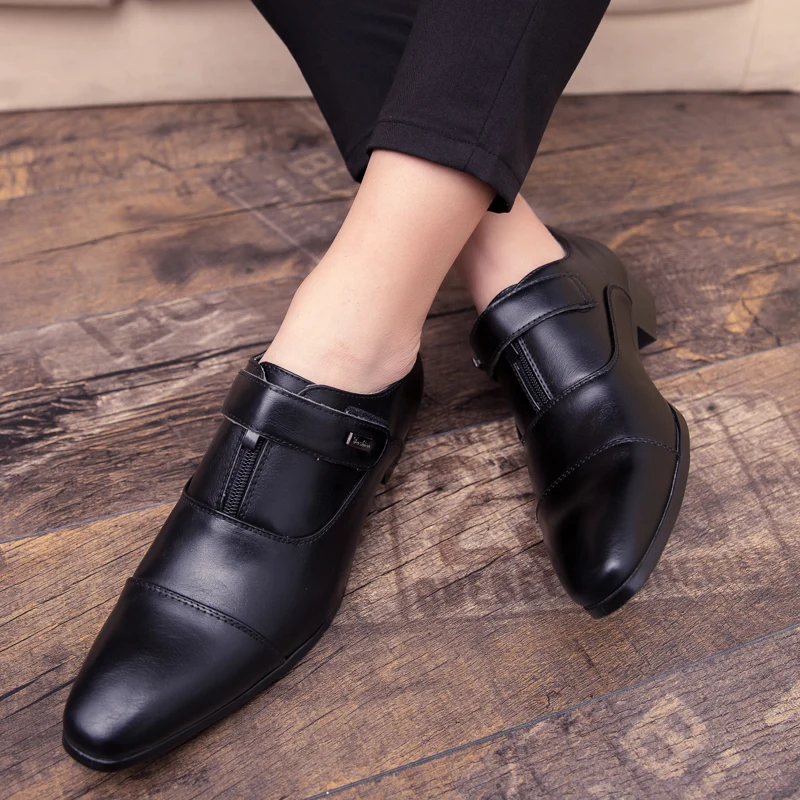 

Fashion Design Men Casual Leather Shoes Size 38-44 Square Toe Low Heels Oxfords Male Footwear Zapatos Hombre Vestir XFJ588