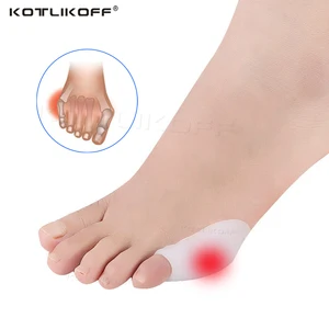 Силиконовые гелевые стельки с разделителем для маленького пальца ноги для женщин, боковые облегчение боли, бурсит больщого пальца стопы мозолей, Ортопедические Защитные стельки для пальцев ног