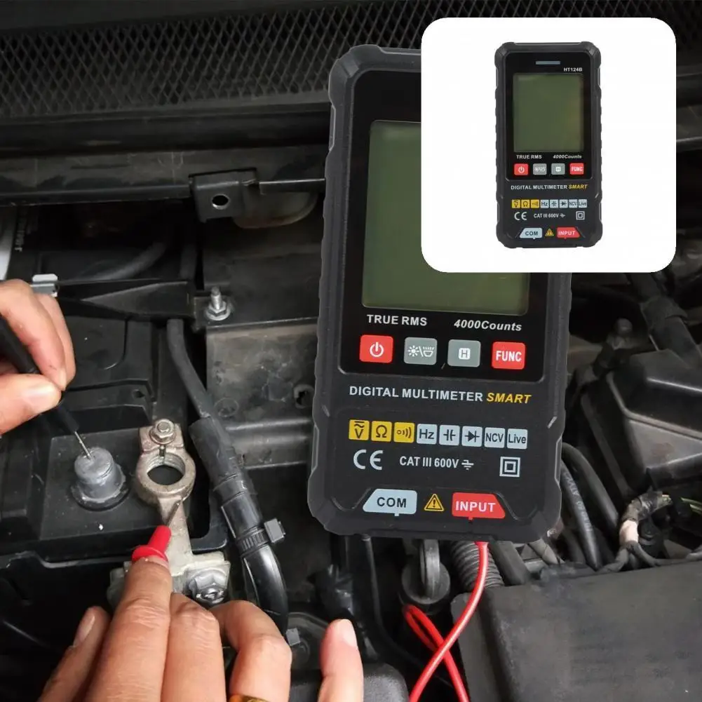 

Electric Multimeter Flame-Retardant Handheld Multimeter Safety Wide Range Durable AC/DC Voltmeter Ohmmeter Tester