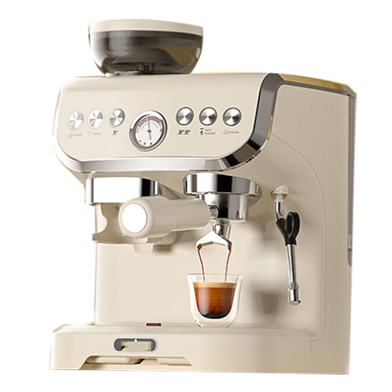 

AC-517E Espresso Machine 220V/1420W Household Semi-Automatic Coffee Machine Small Milk Frother And Grinding Machine