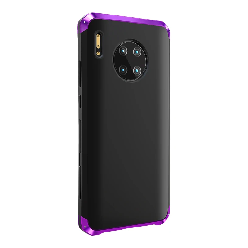 Funda de Metal de lujo a prueba de golpes para Huawei Mate 40 30, carcasa de aluminio duro delgado e h&iacute;brida para Pc, fundas para Huawei P30 P40 Pro-3