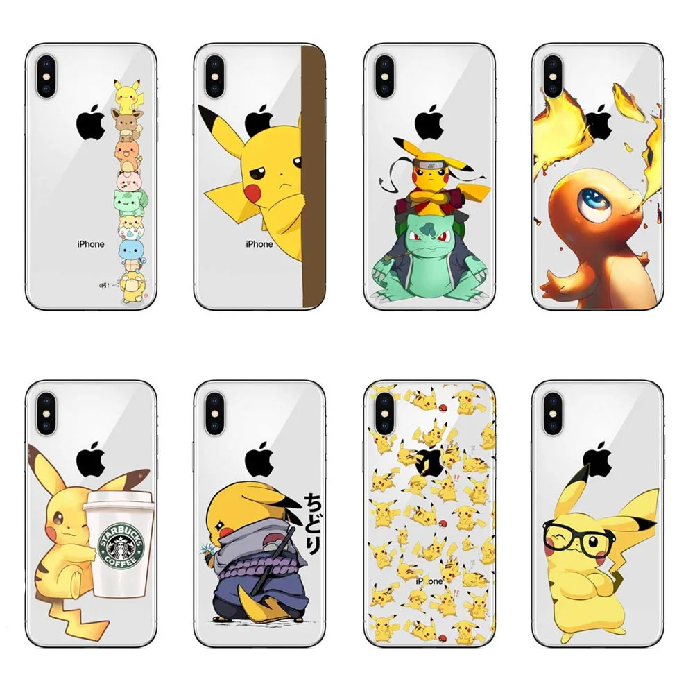 Стильный и милый забавный жесткий пластиковый чехол с изображением Пикачу