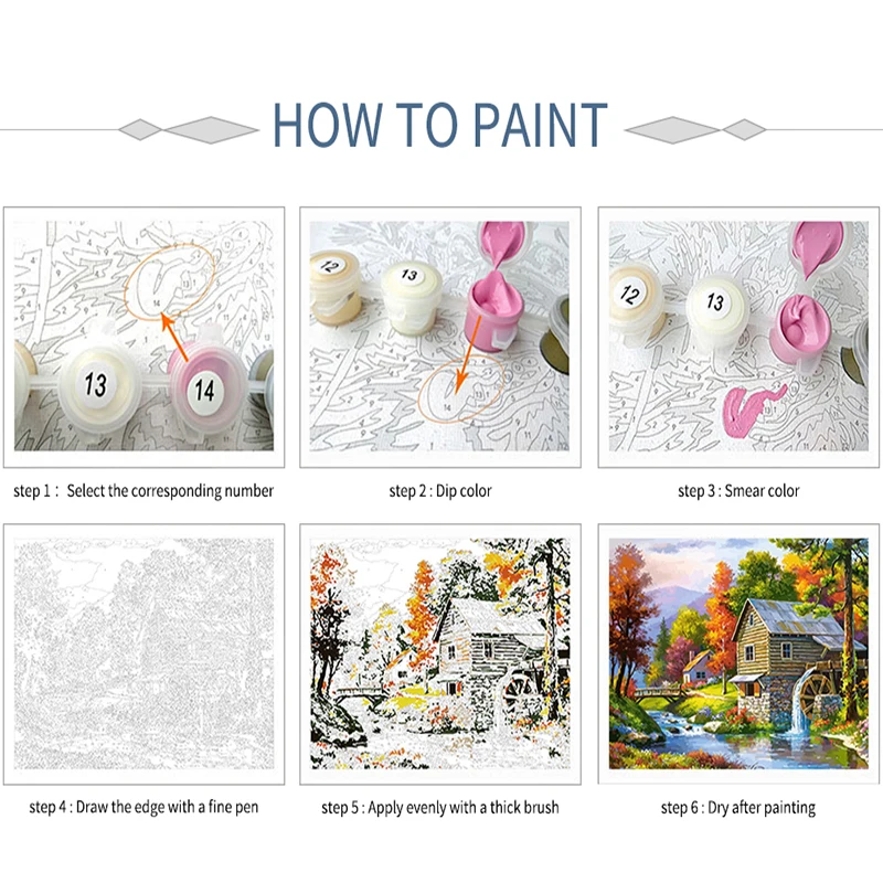 

GATYZTORY DIY Painting By Numbers kids Fire Red Flowers Paint By Numbers For Adults Photo Frames For Picture Acrylic Paint
