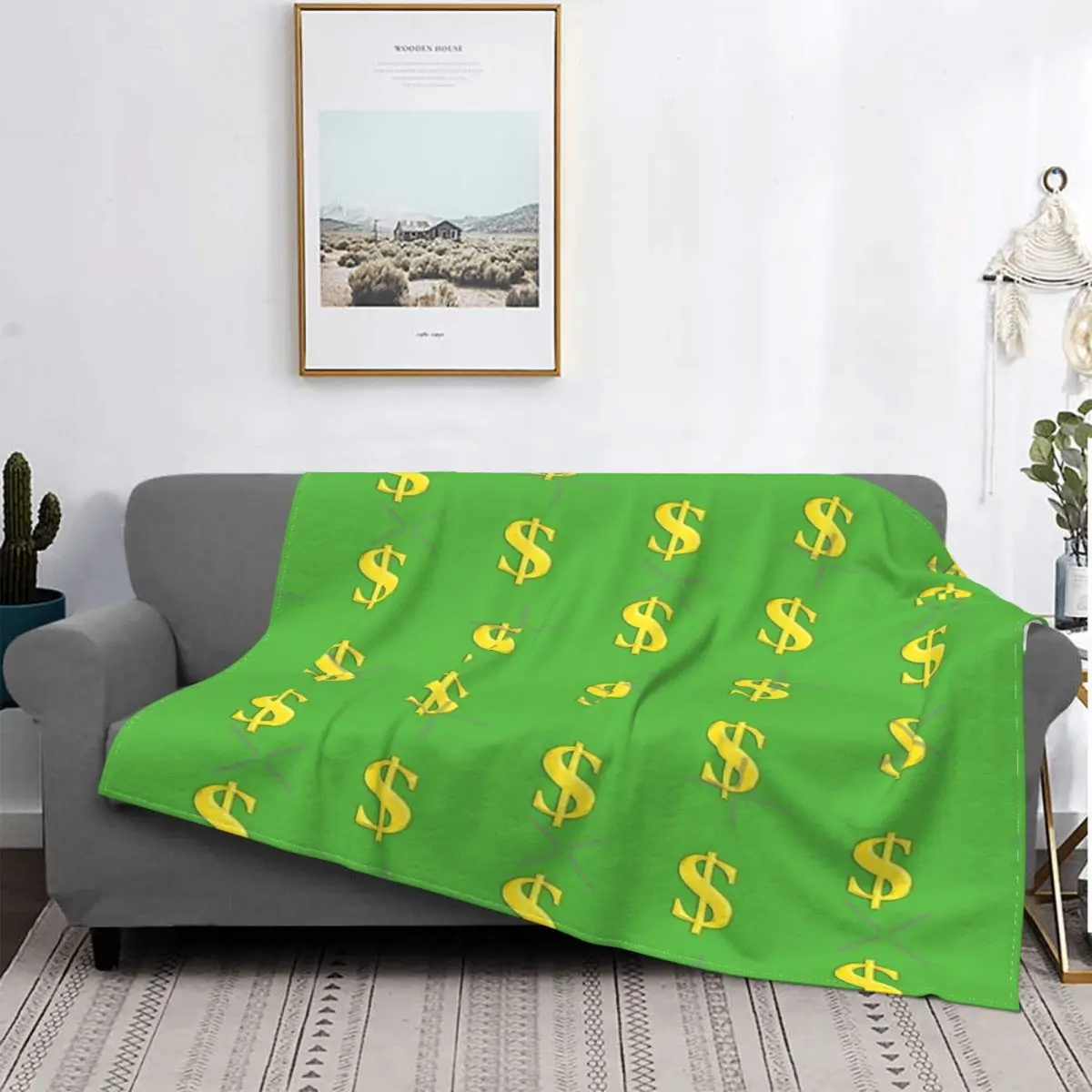 

Signo de dólar 10 manta colcha cama a cuadros funda de cama manta Sudadera con capude playa de lujo