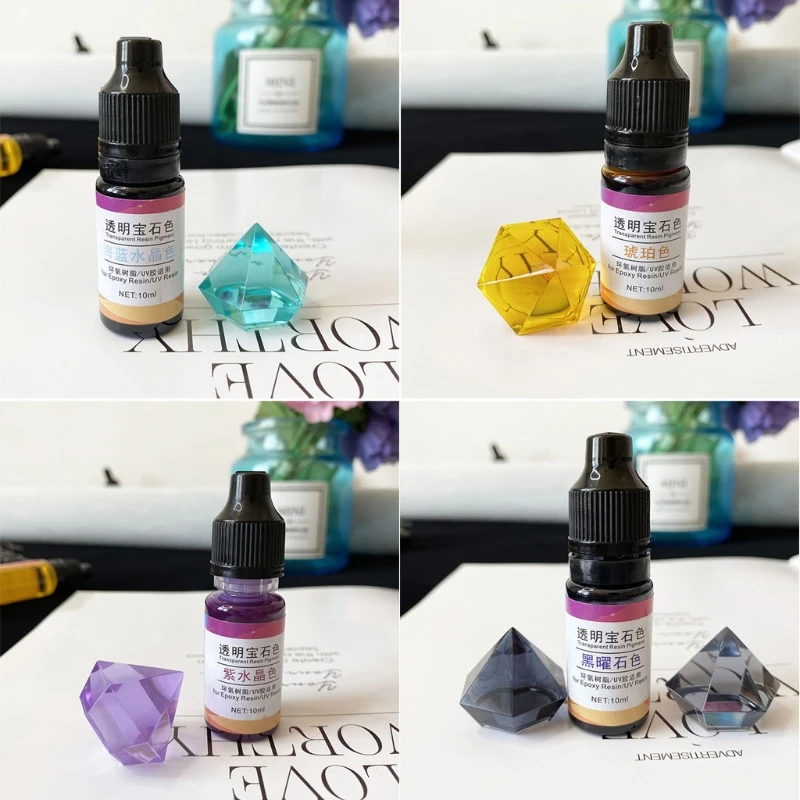 

12 Colors Epoxy Resin Pigment Liquid Resin Colorant Pigment Colorant Dye Crafts M7DD