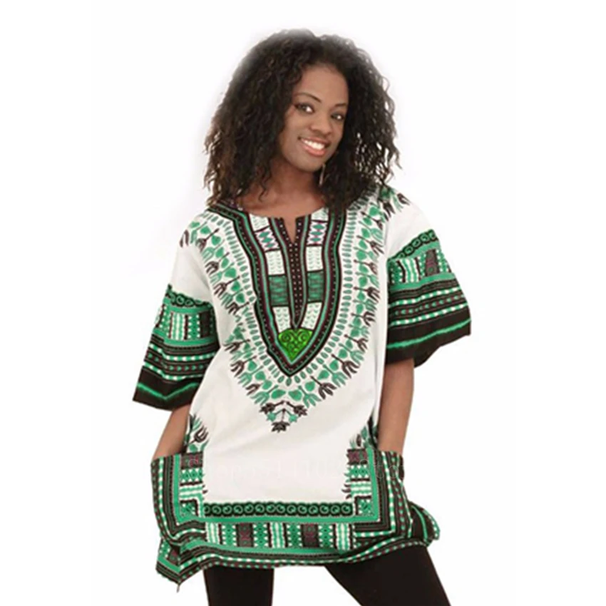 Мода 2020 африканские платья для женщин Дашики печать халат африкаин короткий