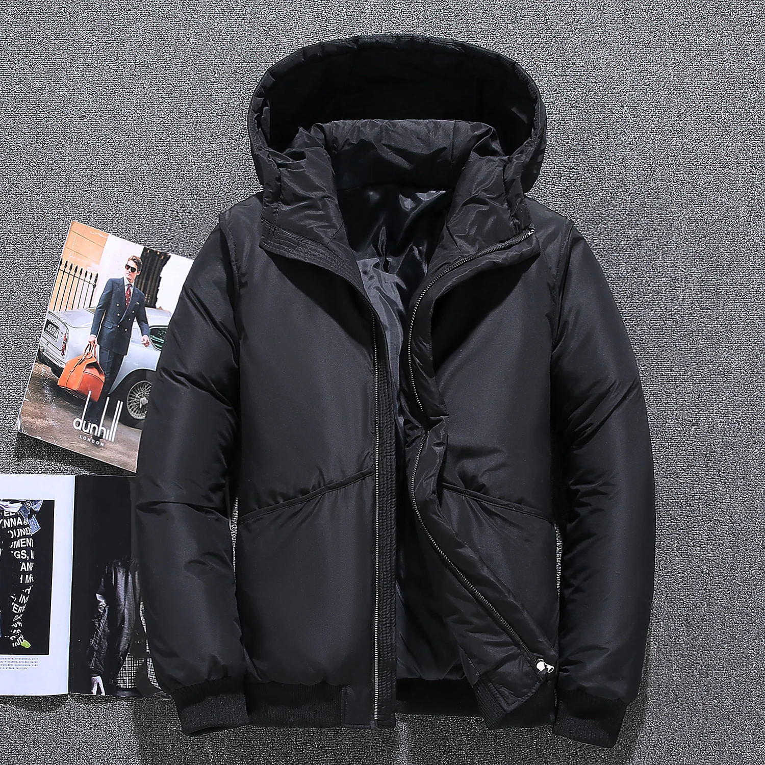 Winter White Duck Down Jackets Men Hooded Warm Windbreak Coats Hooded Parkas Jackets Mens Color Casual Duck Down Overcoat Men