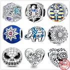 Бусины-шармы из серебра 925 пробы в виде слона, Фараона, подходят для оригинальных шармов, браслет для женщин, ювелирные изделия сделай сам