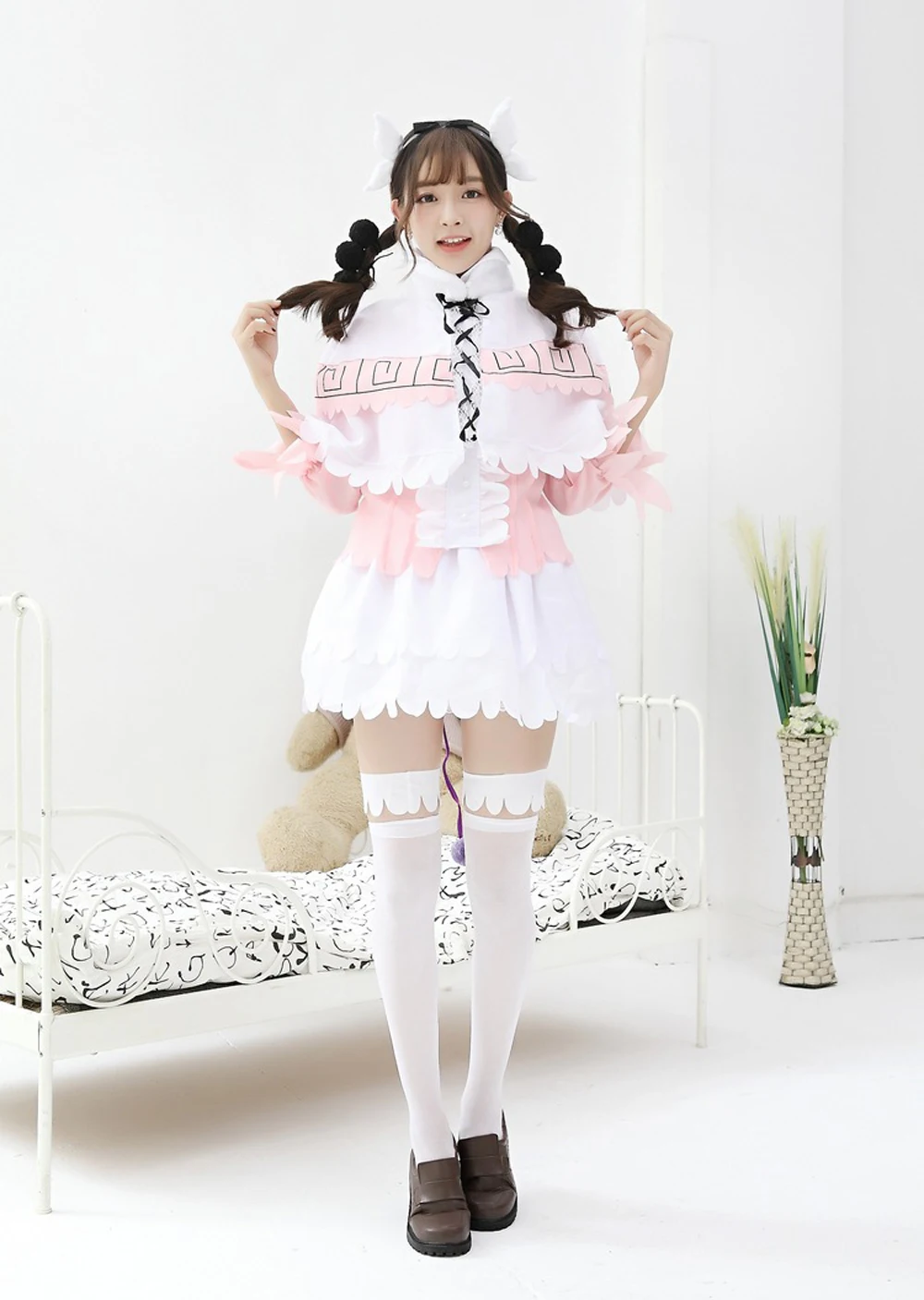 VEVEFHUANG Kobayashi-san Chi No Maid Dragon Kamui Kanna парики градиент косплей Peluca волосы рожки с орнаментом головной убор аксессуары