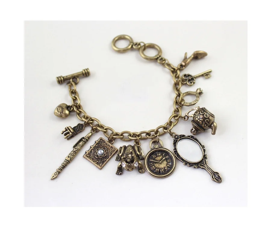 Модные рекламные зеркальные шармы лягушка часы браслет Многоэлементный Браслет