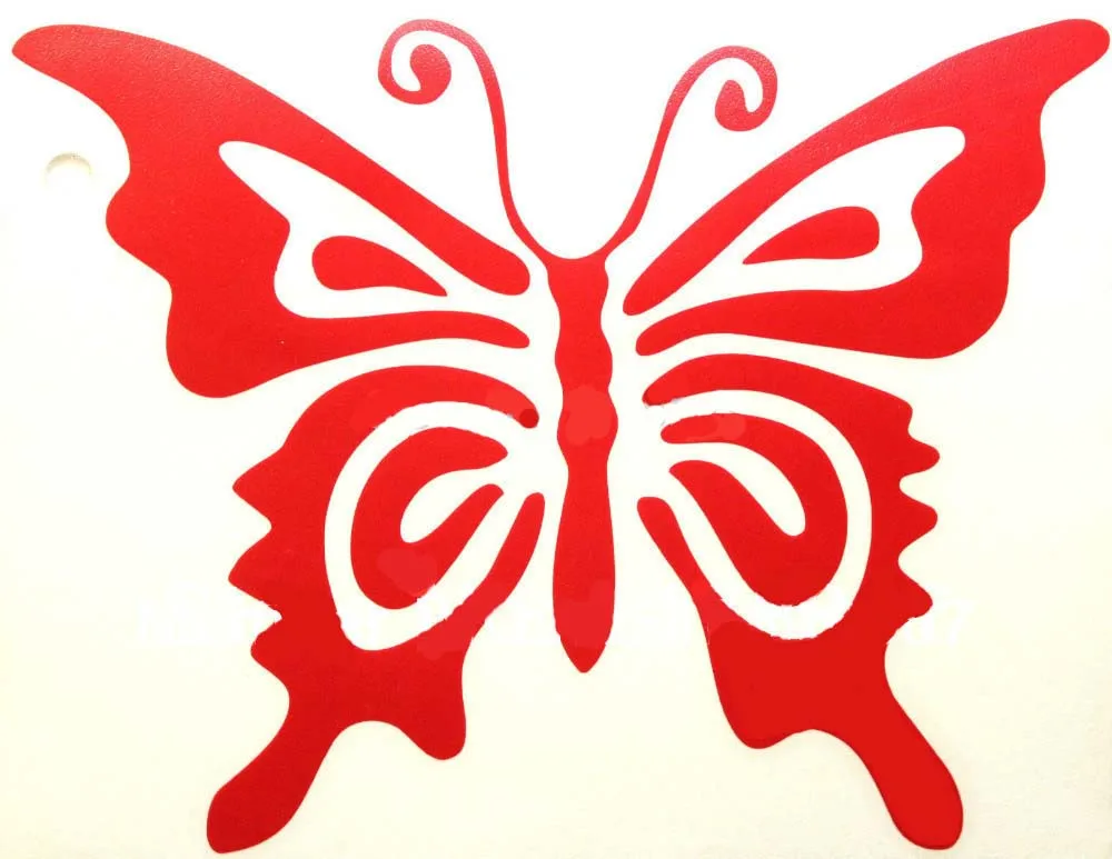 Гавайский монарх Бабочка Красный для Авто/бампер/окно виниловая наклейка