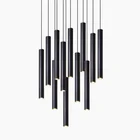 С регулируемой яркостью цилиндр светодиодный подвесные светильники длинная трубка лампы Кухня Обеденная домашнего магазина бар шнур подвесной светильник фоновый свет