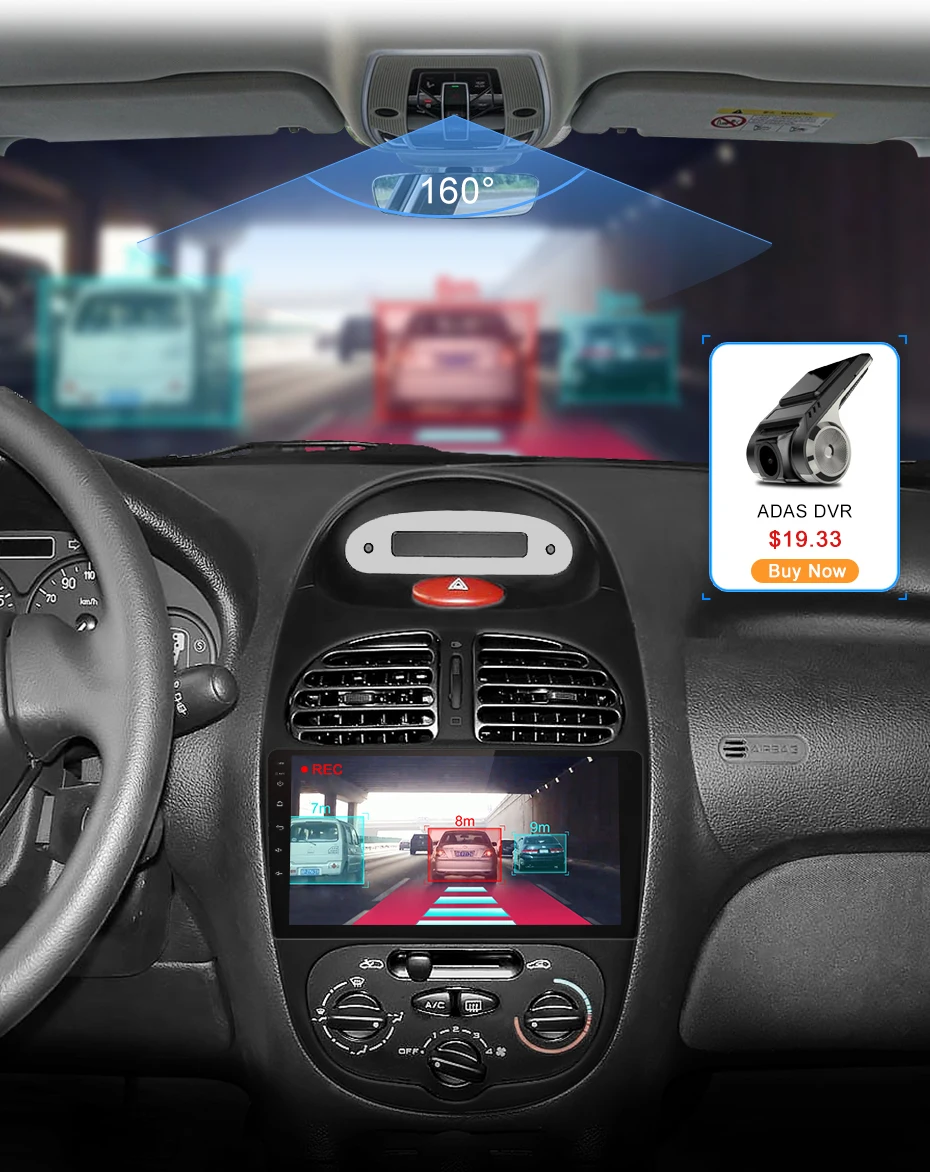 AWESAFE для peugeot 206 2001 2002 2003 2004-2008 Автомобиль Радио Мультимедийный видеоплеер gps без 2din 2 din Android 8,1 2 ГБ+ 32 ГБ