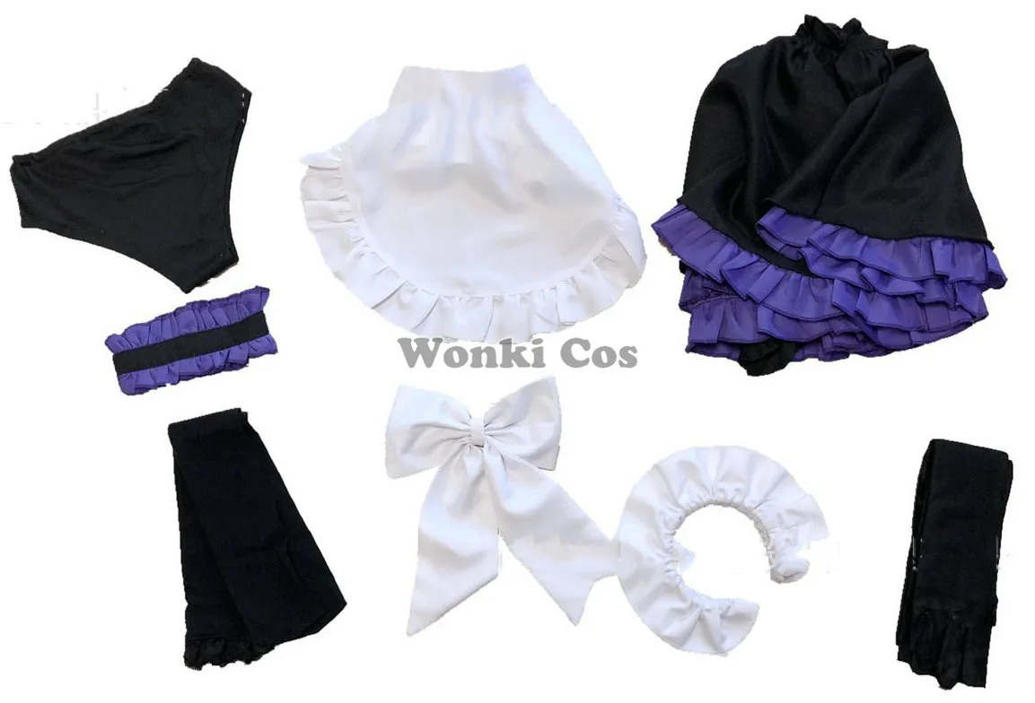 FGO Fate Grand Order Matthew Mash Kyrielight Cosplay Costume Women Halloween Sexy Black White Maid Dress | Тематическая одежда и