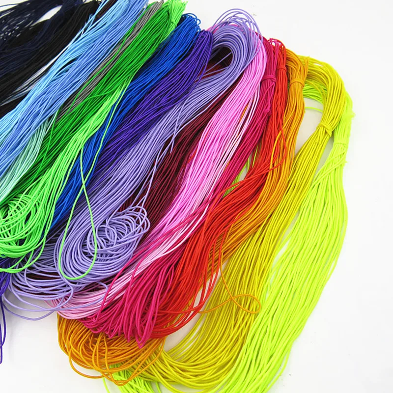 Цветные эластичные ленты 1 мм веревка для изготовления ювелирных браслетов бусин