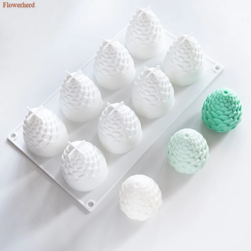 Креативная 3d силиконовая форма для СОСНОВЫХ ШИШЕК с 8 отверстиями мыла ручной