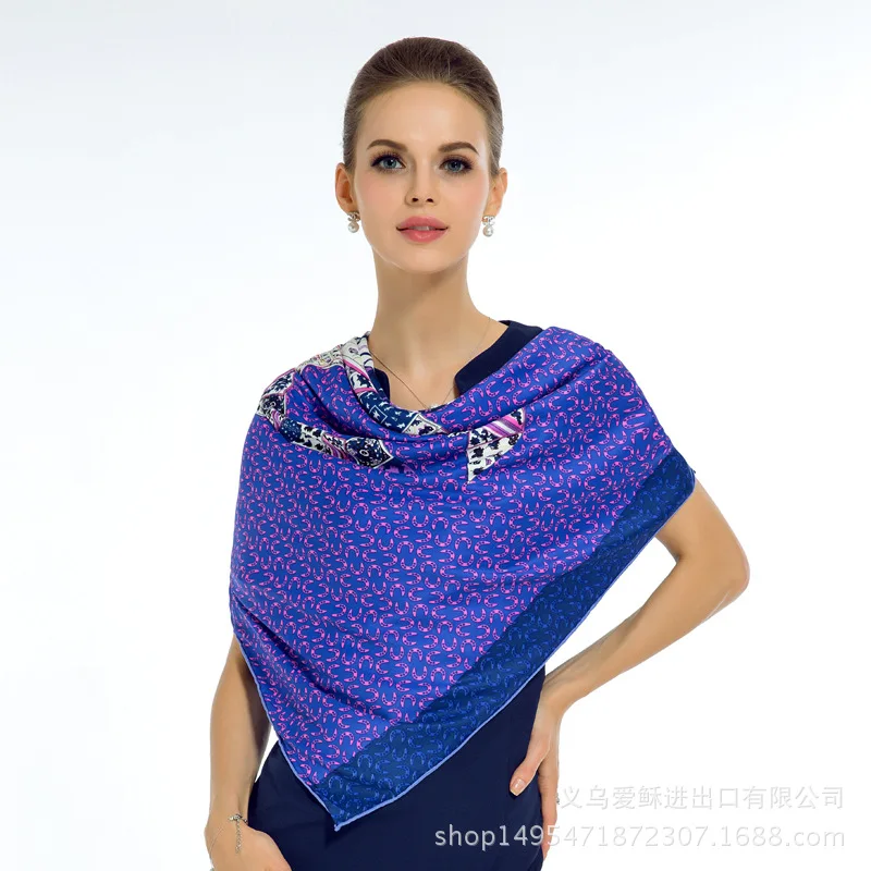 Новый модный дизайн в европейском и американском стиле большой квадратный шарф с
