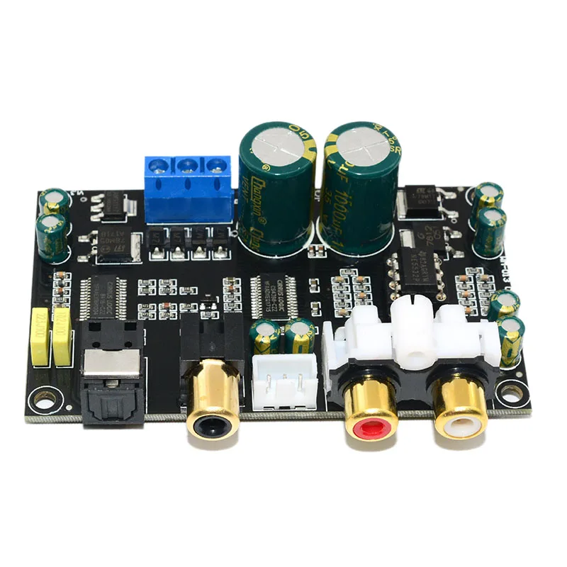 Оптический коаксиальный аудио декодер Cs8416 Cs4398 чип 24Bit192Khz Spdif волоконный ЦАП