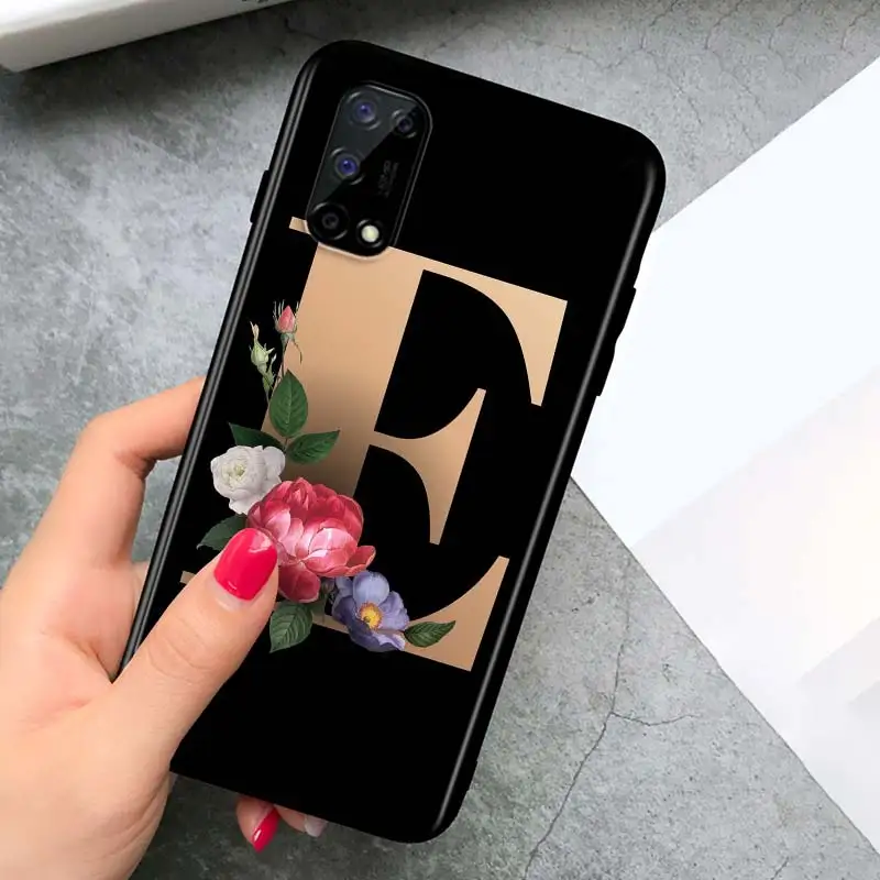 

Custom Letter Monogram for OPPO Realme V15 X5 X3 X50 X7 V5 C21 C17 C11 C3 C2 7 7i 6 6S 6i 5 3 2 Pro Soft Black Phone Case