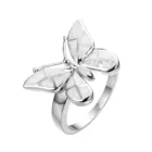 Женское кольцо с имитацией огненного опала, белое кольцо в виде бабочки с животным, эффектное богемное украшение для вечеринки, подарочное Ювелирное Украшение