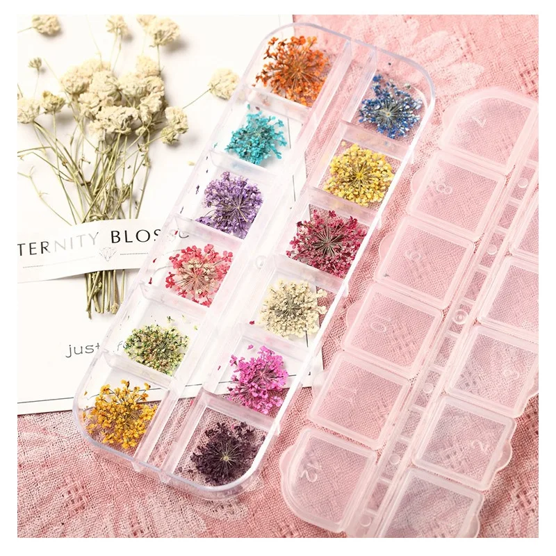 Украшение для ногтей сухие цветы 3D набор инструментов сухих цветов лепестки
