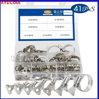41pcs worm gear hose clamp adjustable 8 38mm key clamp hose clip set for water pipe plumbing automotive mechanical application