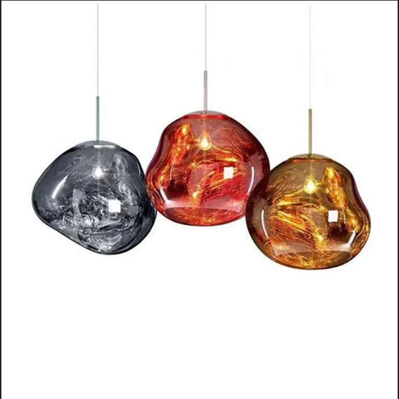 

Northern Europe volcano lava chandelier post modern bar restaurant creative personalized glass ball single head Chandelier