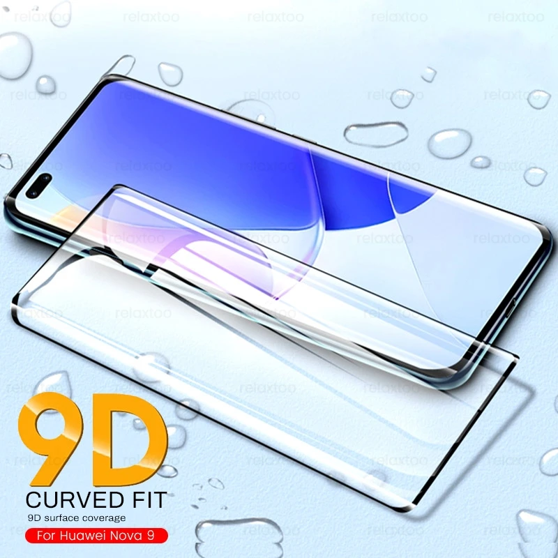 9D Curved Tempered Glass For Hauwei Huawey Huawie Huawei Nova9 Nova 9 NAM-LX9 6.57" 9H Premium Safty Screen Protector Film Cover