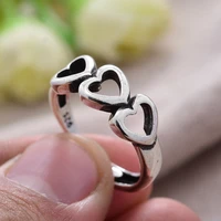 2022 new arrival 30 silver plated romantic love heart ladies wedding ring original jewelry for girlfriend gift