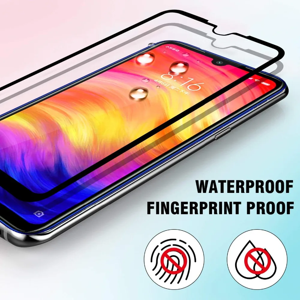9H 2.5D полностью покрывающее клеем закаленное стекло для Xiaomi Redmi 6 7 6A Pro Защитная