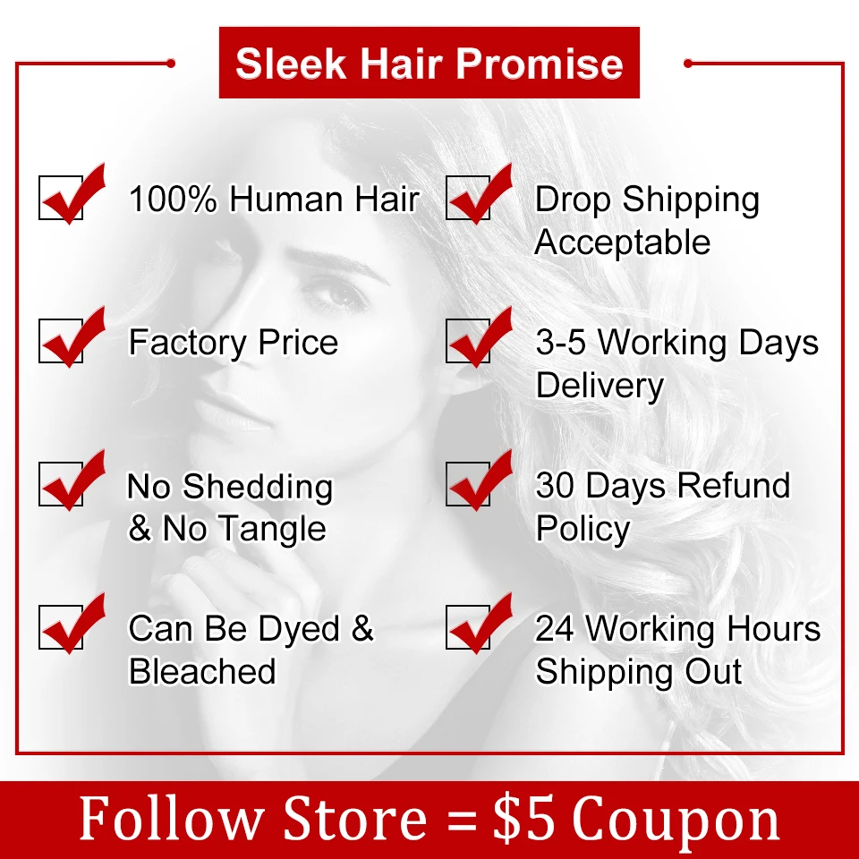 

Sleek Brazilian Straight Hair Bundles With Closure O BLOND II Hair Weave 10-26 Inches Remy Human Hair 3 Bundles With Closure
