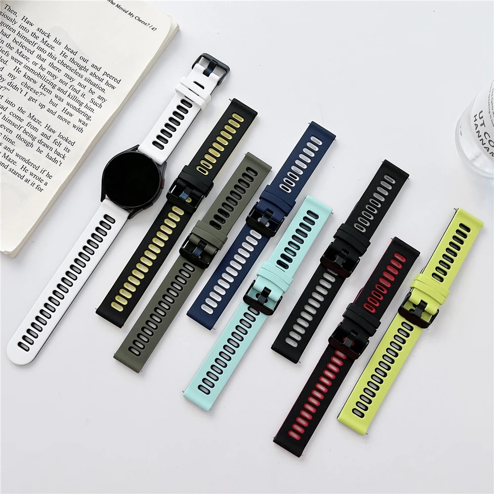 

22MM/20MM Silicone Strap For Huawei Watch Band 3 46mm GT 2 pro Smartwatch Wristband for Samsung Galaxy Watch 3 45mm Bracelet